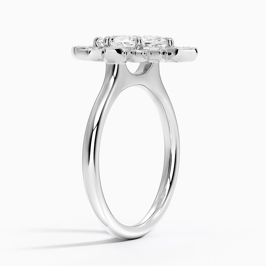 Fiore Halo Diamond Ring (1/4 ct. tw.) Platinum Marquise Engagement Ring