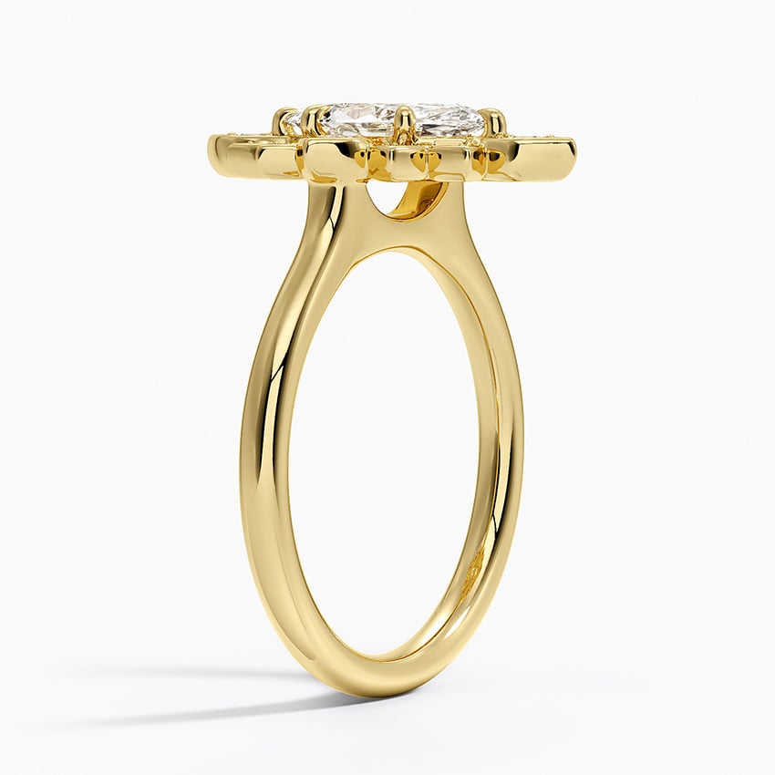 Fiore Halo Diamond Ring (1/4 ct. tw.) Yellow Gold 18k Marquise Engagement Ring