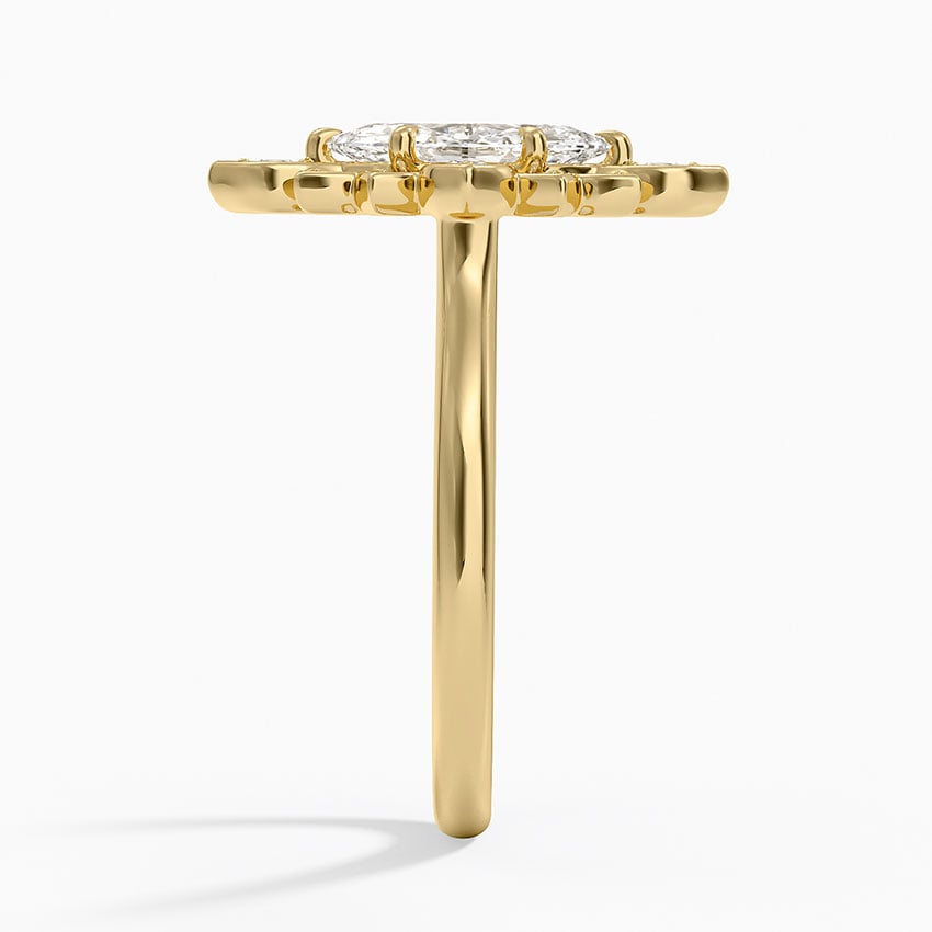 Fiore Halo Diamond Ring (1/4 ct. tw.) Yellow Gold 18k Marquise Engagement Ring