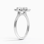 Fiore Halo Diamond Ring (1/4 ct. tw.) Platinum Oval Engagement Ring