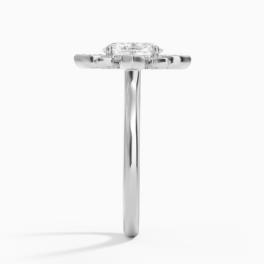 Fiore Halo Diamond Ring (1/4 ct. tw.) Platinum Oval Engagement Ring