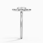 Fiore Halo Diamond Ring (1/4 ct. tw.) Platinum Oval Engagement Ring