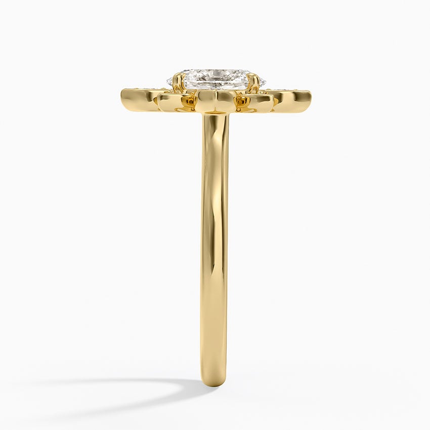Fiore Halo Diamond Ring (1/4 ct. tw.) Yellow Gold 18k Oval Engagement Ring