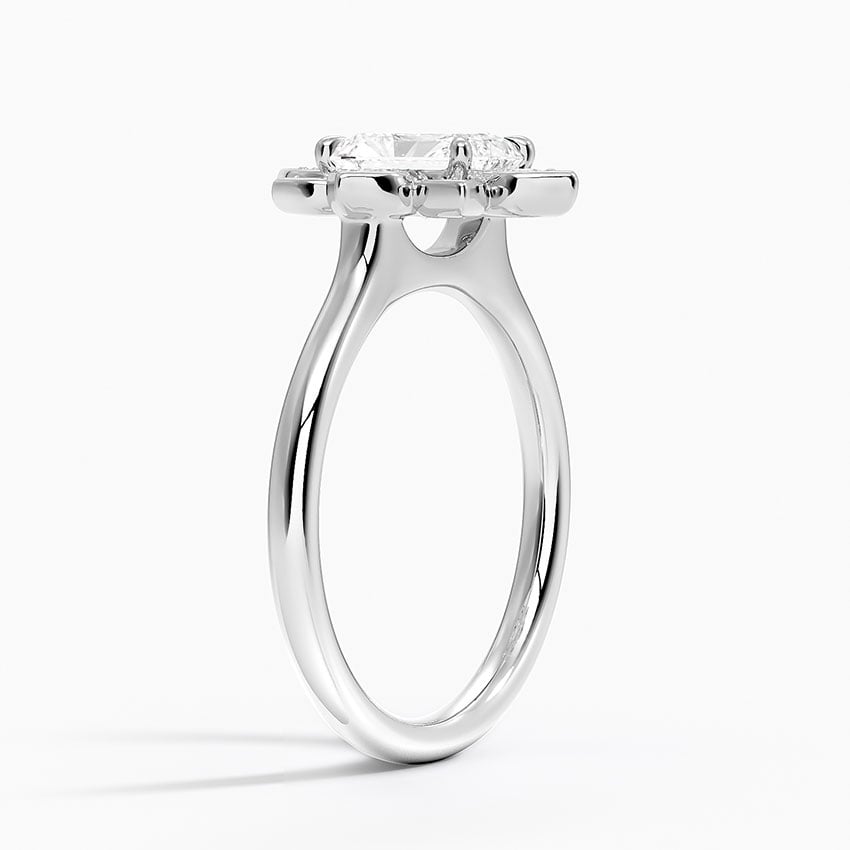 Fiore Halo Diamond Ring (1/4 ct. tw.) Platinum Radiant Engagement Ring