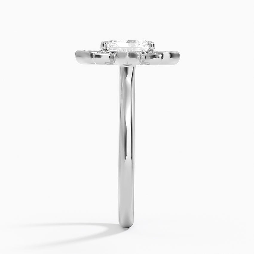 Fiore Halo Diamond Ring (1/4 ct. tw.) Platinum Radiant Engagement Ring