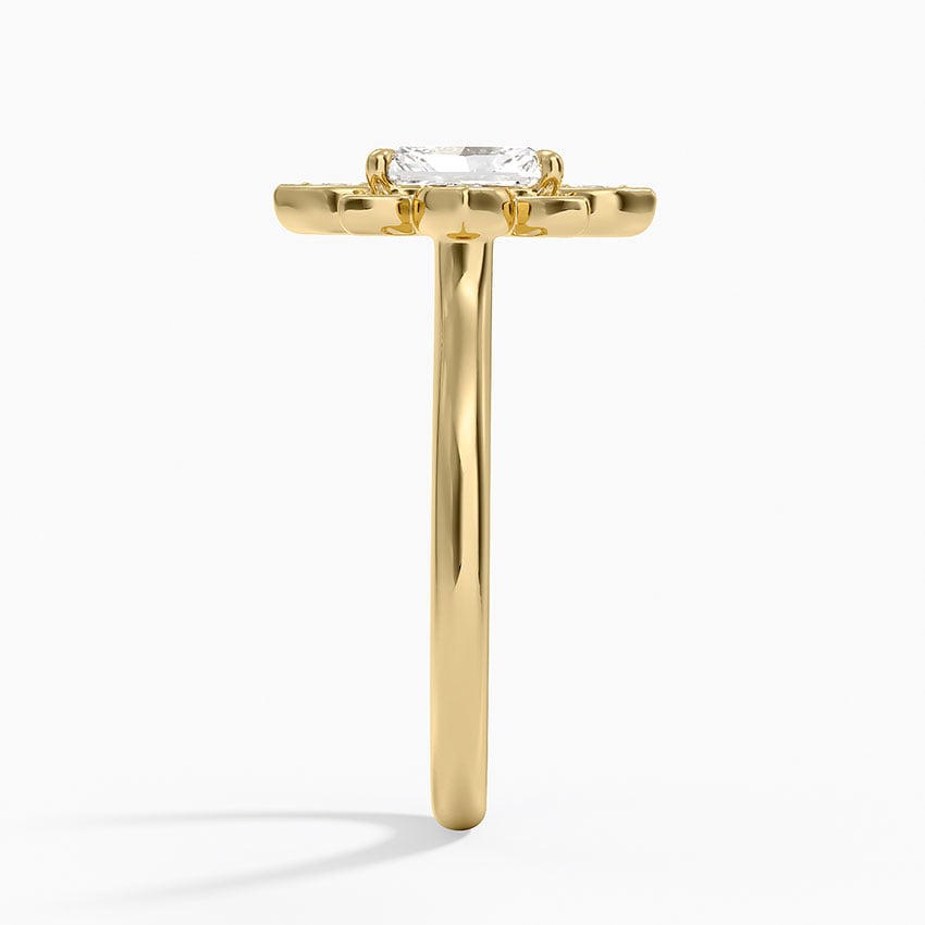 Fiore Halo Diamond Ring (1/4 ct. tw.) Yellow Gold 18k Radiant Engagement Ring