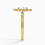 Fiore Halo Diamond Ring (1/4 ct. tw.) Yellow Gold 18k Radiant Engagement Ring