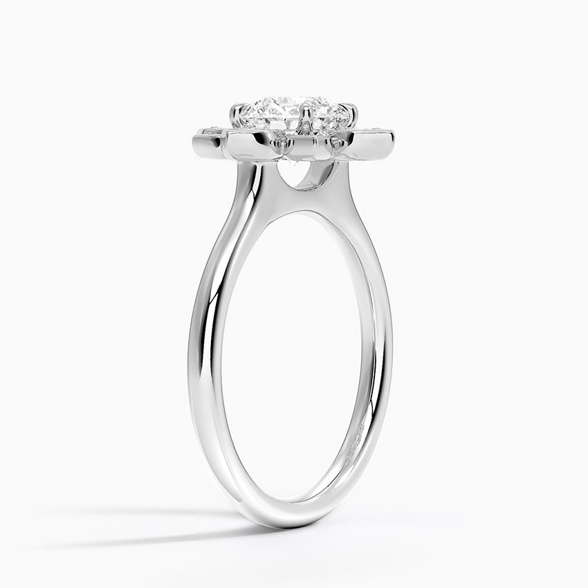 Fiore Halo Diamond Ring (1/4 ct. tw.) Platinum Round Engagement Ring