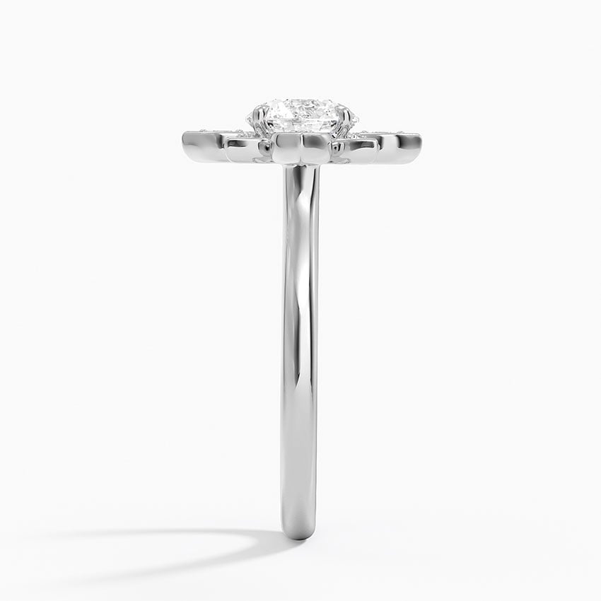 Fiore Halo Diamond Ring (1/4 ct. tw.) Platinum Round Engagement Ring