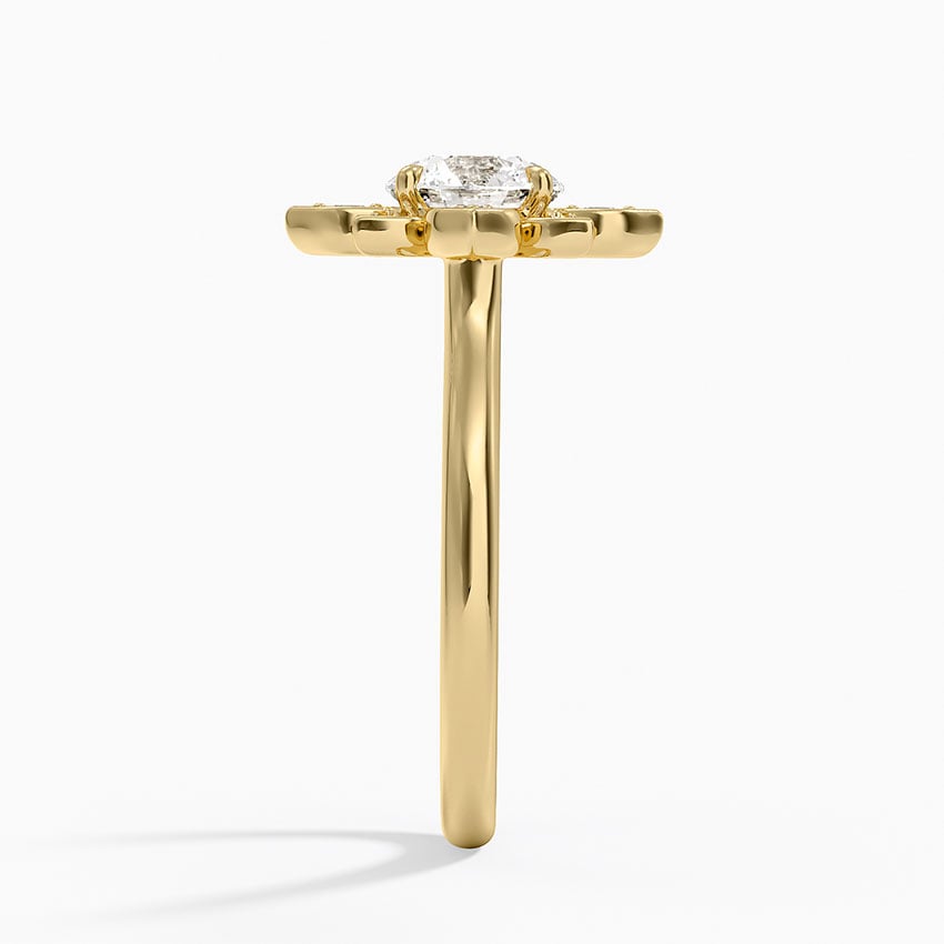 Fiore Halo Diamond Ring (1/4 ct. tw.) Yellow Gold 18k Round Engagement Ring