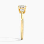 Petite Opera Three Stone Diamond Ring (1/4 ct. tw.) Yellow Gold 18k Asscher Engagement Ring