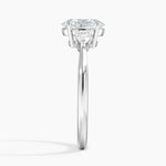 Petite Opera Three Stone Diamond Ring (1/4 ct. tw.) Platinum Oval Engagement Ring