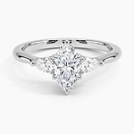Petite Opera Three Stone Diamond Ring (1/4 ct. tw.) Platinum Marquise Engagement Ring
