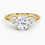 Petite Opera Three Stone Diamond Ring (1/4 ct. tw.) Yellow Gold 18k Round Engagement Ring