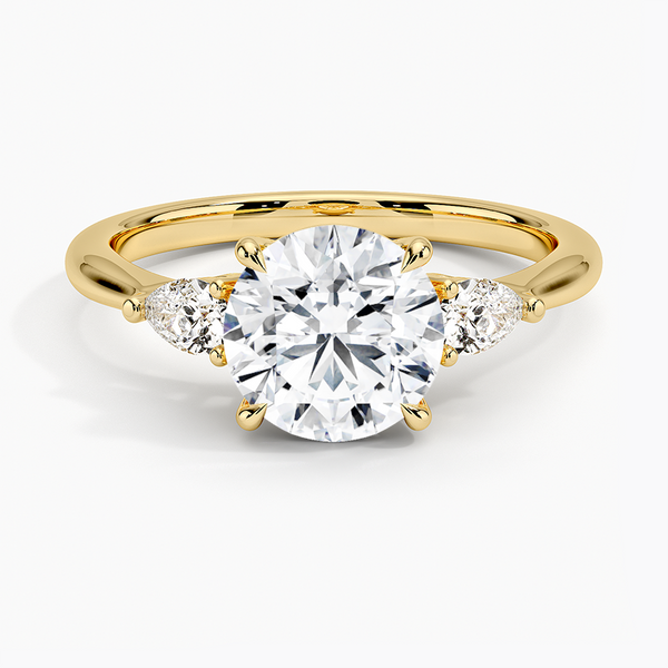 Petite Opera Three Stone Diamond Engagement Ring