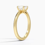 Laurel Engraved Ring Yellow Gold 18k Asscher Engagement Ring