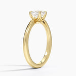 Laurel Engraved Ring Yellow Gold 18k Cushion Engagement Ring