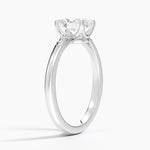 Laurel Engraved Ring Platinum Oval Engagement Ring