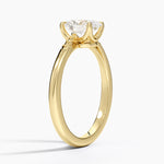 Laurel Engraved Ring Yellow Gold 18k Oval Engagement Ring