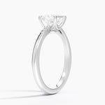 Laurel Engraved Ring Platinum Princess Engagement Ring