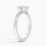 Laurel Engraved Ring Platinum Round Engagement Ring