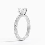 Celestia Milgrain Diamond Ring (1/4 ct. tw.) Platinum Cushion Engagement Ring
