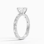 Celestia Milgrain Diamond Ring (1/4 ct. tw.) Platinum Oval Engagement Ring