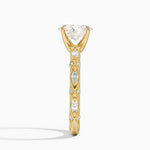 Celestia Milgrain Diamond Ring (1/4 ct. tw.) Yellow Gold 18k Oval Engagement Ring