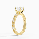 Celestia Milgrain Diamond Ring (1/4 ct. tw.) Yellow Gold 18k Princess Engagement Ring