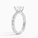 Celestia Milgrain Diamond Ring (1/4 ct. tw.) Platinum Radiant Engagement Ring