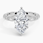 Celestia Milgrain Diamond Ring (1/4 ct. tw.) Platinum Marquise Engagement Ring