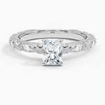 Celestia Milgrain Diamond Ring (1/4 ct. tw.) Platinum Radiant Engagement Ring