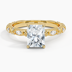 Celestia Milgrain Diamond Ring (1/4 ct. tw.) Yellow Gold 18k Radiant Engagement Ring
