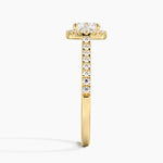 Adorned Odessa Halo Diamond Ring Yellow Gold 18k Cushion Engagement Ring
