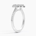 Adorned Odessa Halo Diamond Ring Platinum Marquise Engagement Ring