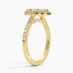 Adorned Odessa Halo Diamond Ring Yellow Gold 18k Marquise Engagement Ring