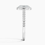 Adorned Odessa Halo Diamond Ring Platinum Oval Engagement Ring