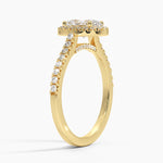 Adorned Odessa Halo Diamond Ring Yellow Gold 18k Oval Engagement Ring