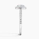 Adorned Odessa Halo Diamond Ring Platinum Round Engagement Ring