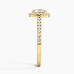 Adorned Odessa Halo Diamond Ring Yellow Gold 18k Round Engagement Ring