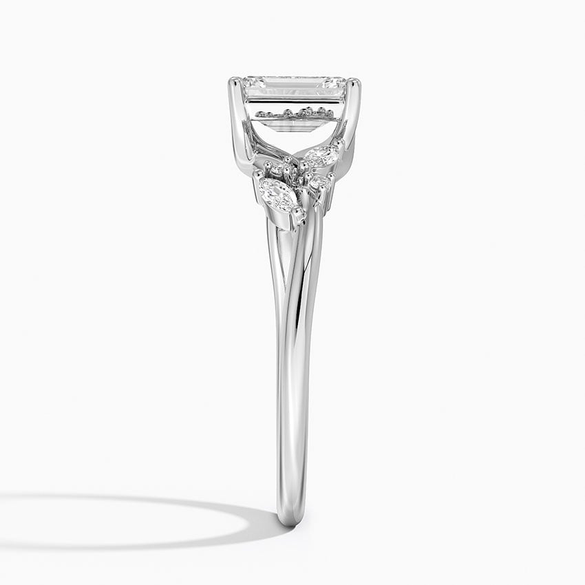 Arden Diamond Ring Platinum Emerald Engagement Ring