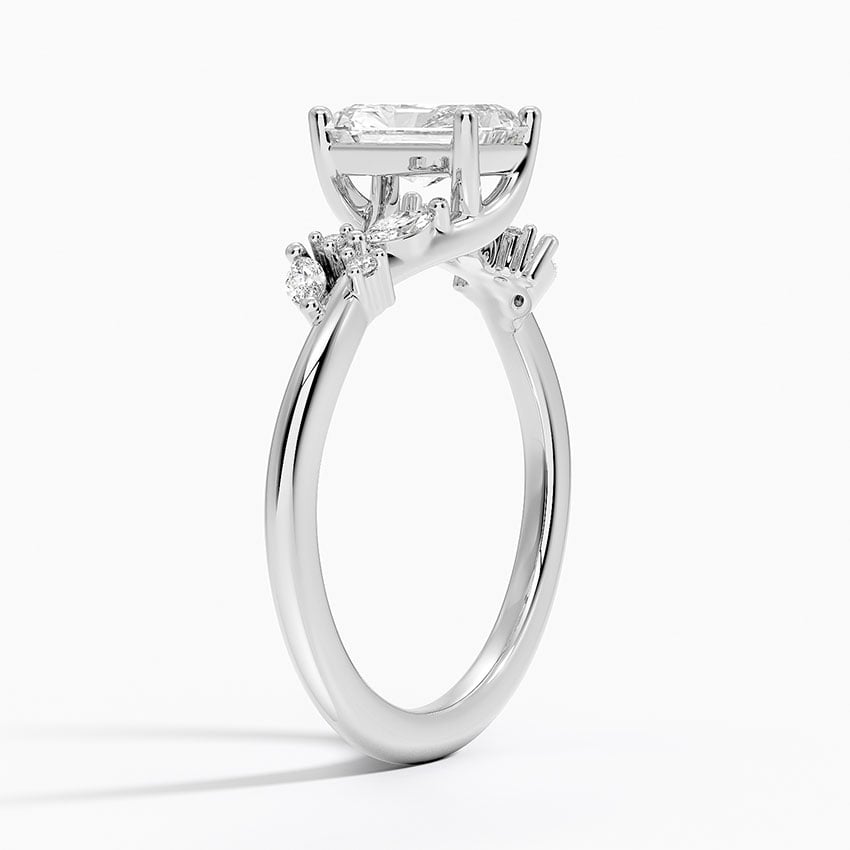 Arden Diamond Ring Platinum Radiant Engagement Ring