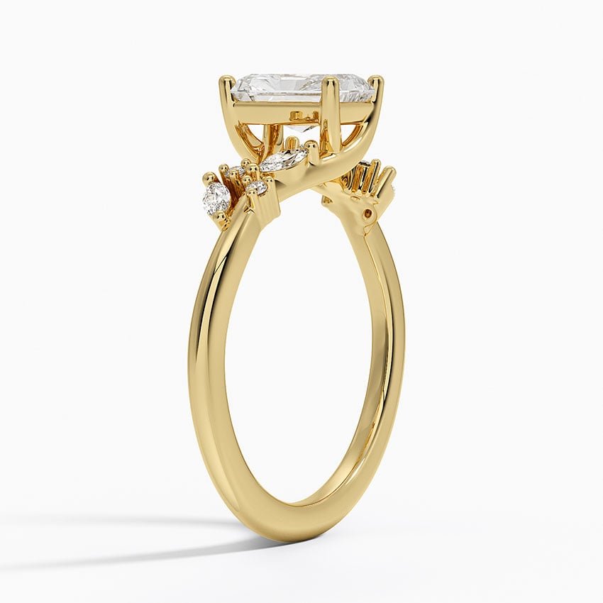 Arden Diamond Ring Yellow Gold 18k Radiant Engagement Ring