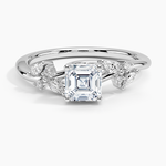 Arden Diamond Ring Platinum Asscher Engagement Ring