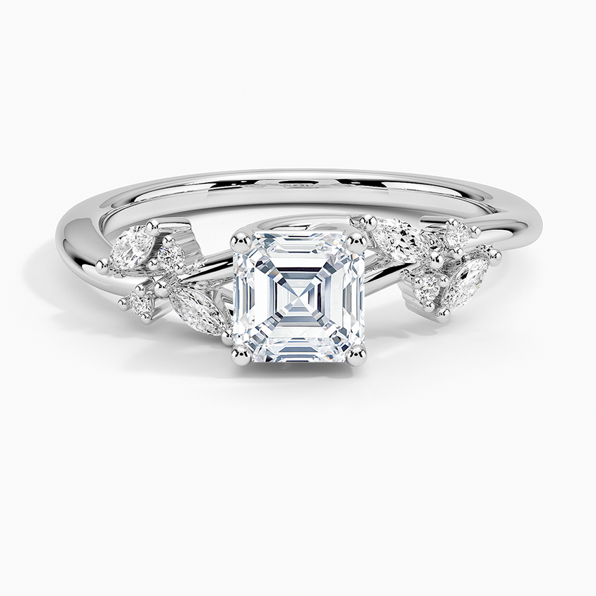 Arden Diamond Ring Platinum Asscher Engagement Ring