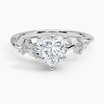 Arden Diamond Ring Platinum Heart Engagement Ring
