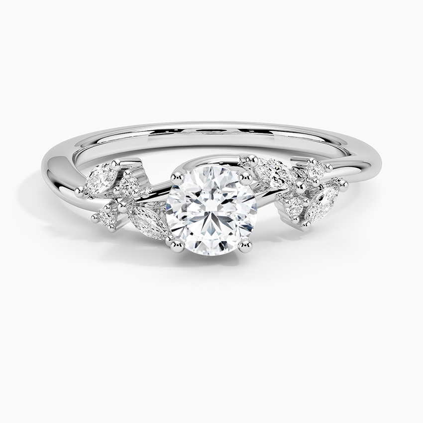 Arden Diamond Ring Platinum Round Engagement Ring