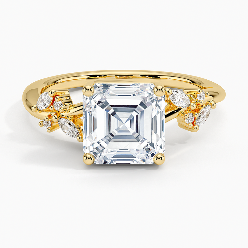 Arden Diamond Ring Yellow Gold 18k Asscher Engagement Ring