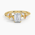 Arden Diamond Ring Yellow Gold 18k Emerald Engagement Ring