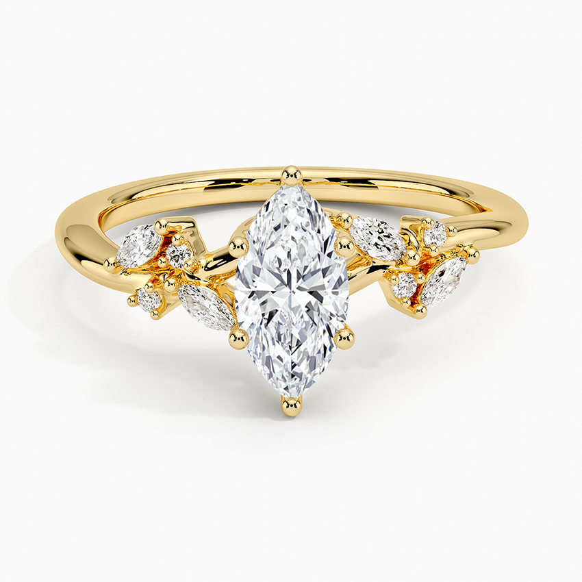 Arden Diamond Ring Yellow Gold 18k Marquise Engagement Ring